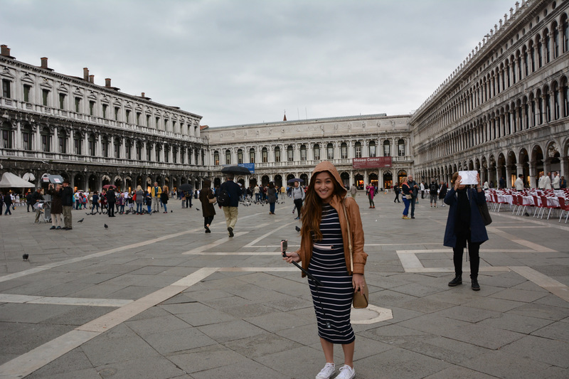 Frances at the St Mark's Square