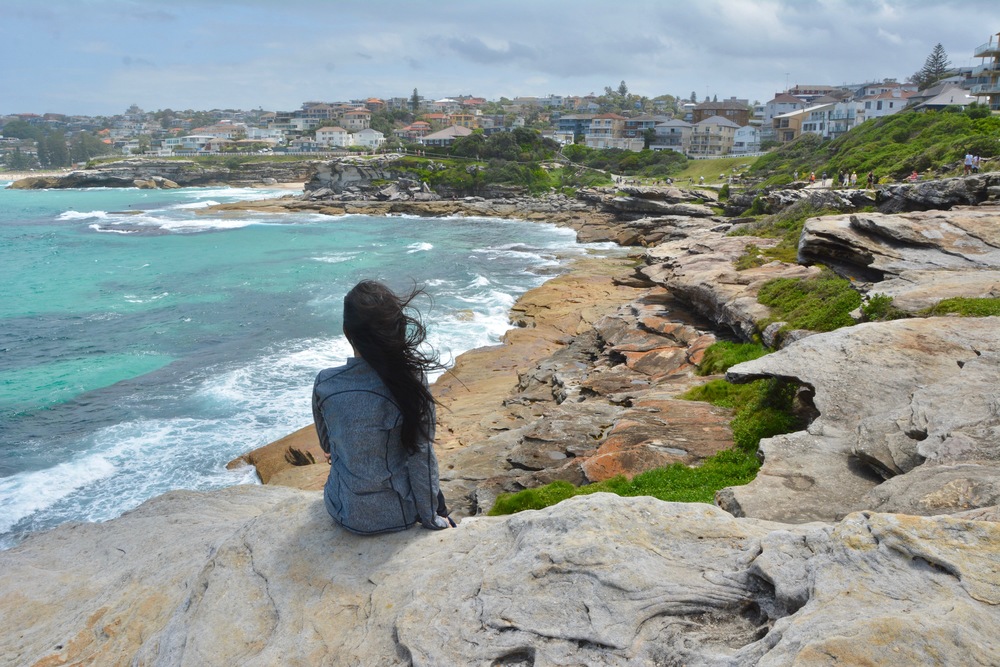 Frances appreciating the breathtaking views of the Bondi to Coogee walk