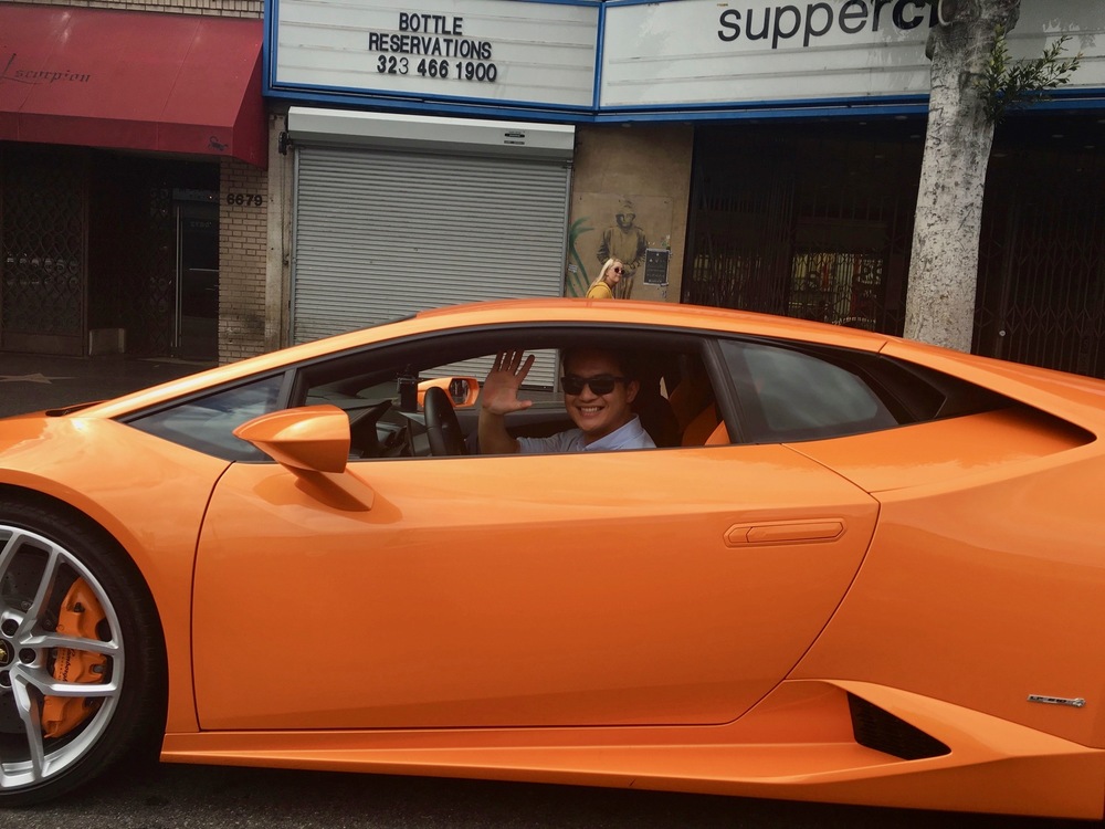 Rent a Lamborghini in Hollywood Boulevard